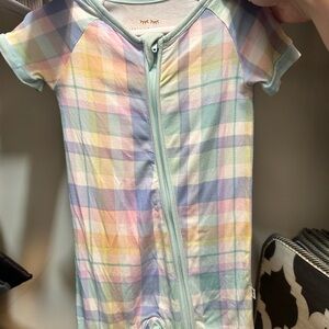 Little Sleepies Multicolor Plaid Short Zippy